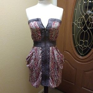 XS Zip front mini dress